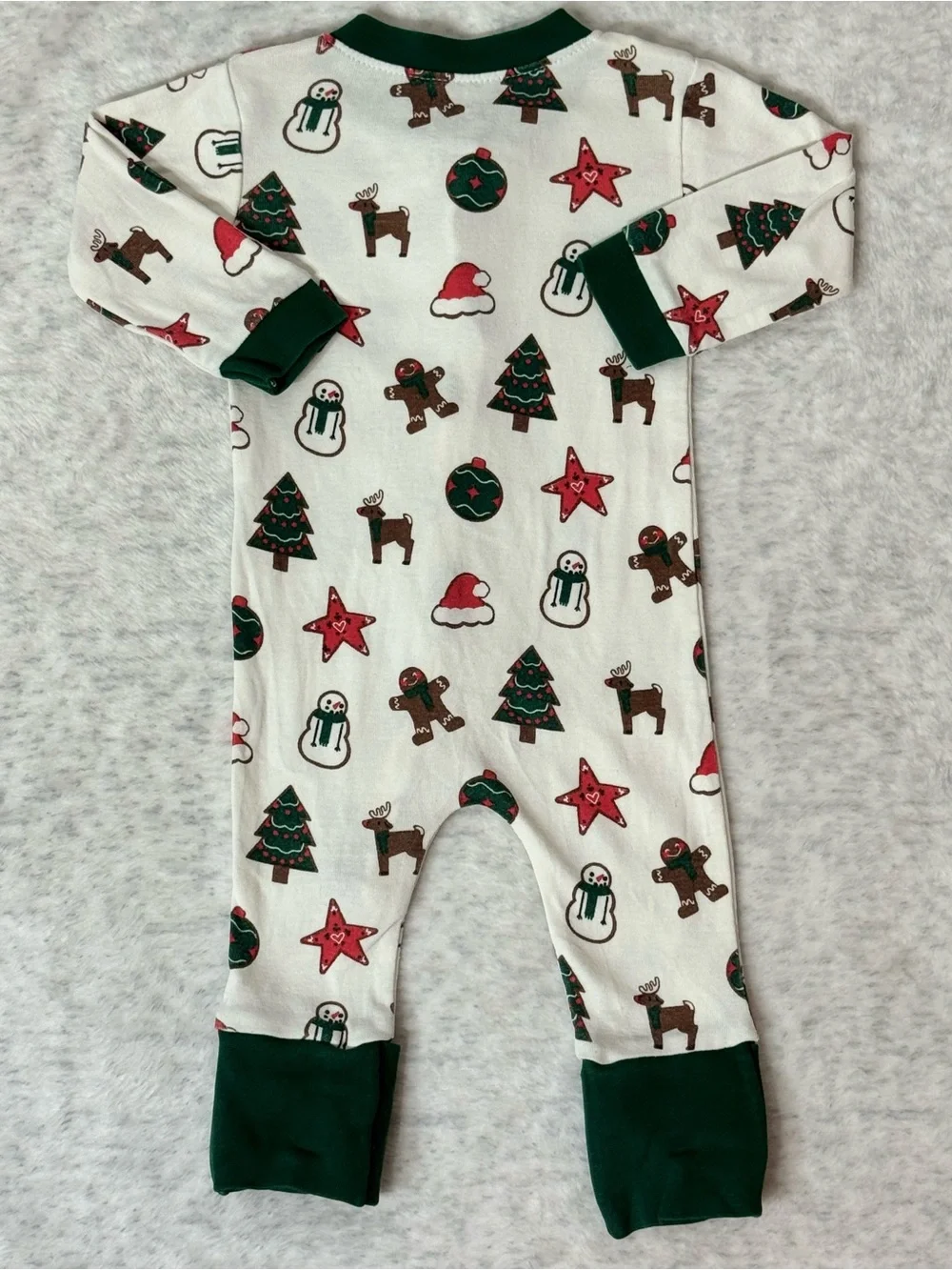 Monica + Andy Christmas Zip Sleeper 0-3M Baby Organic Cotton Holiday Neutral